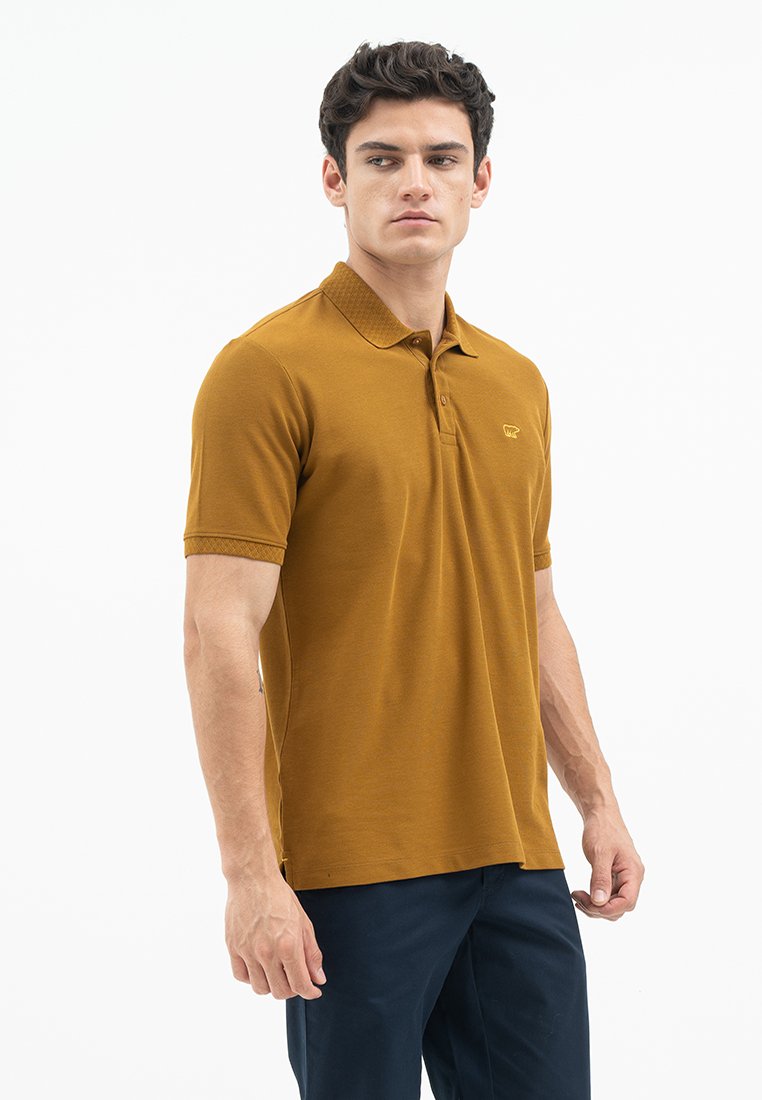 Jack Nicklaus Alpha Polo Shirt Pria Regular Fit Tapenade Brown - Image 2