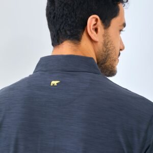 Jack Nicklaus Catania Premium Tonal Two Color Solid Polo Caviar