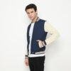 d&f Jaket Bomber CVC Pria Navy Cream
