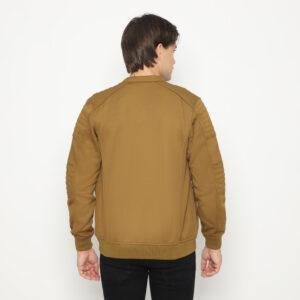 d&f Jaket pria bomber biker - Coklat