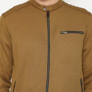 d&f Jaket pria bomber biker - Coklat