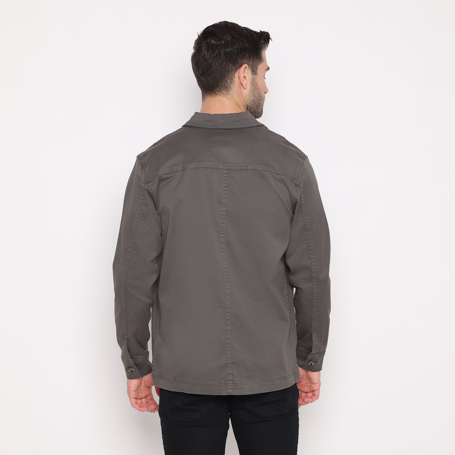 d&f Jaket Kemeja Kanvas - Stone - Image 3