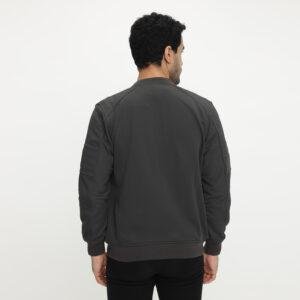 d&f Jaket pria bomber casual-abu tua