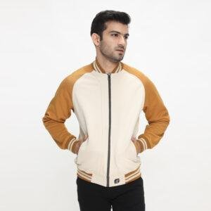 d&f CVC Jaket bomber pria - raglan cream