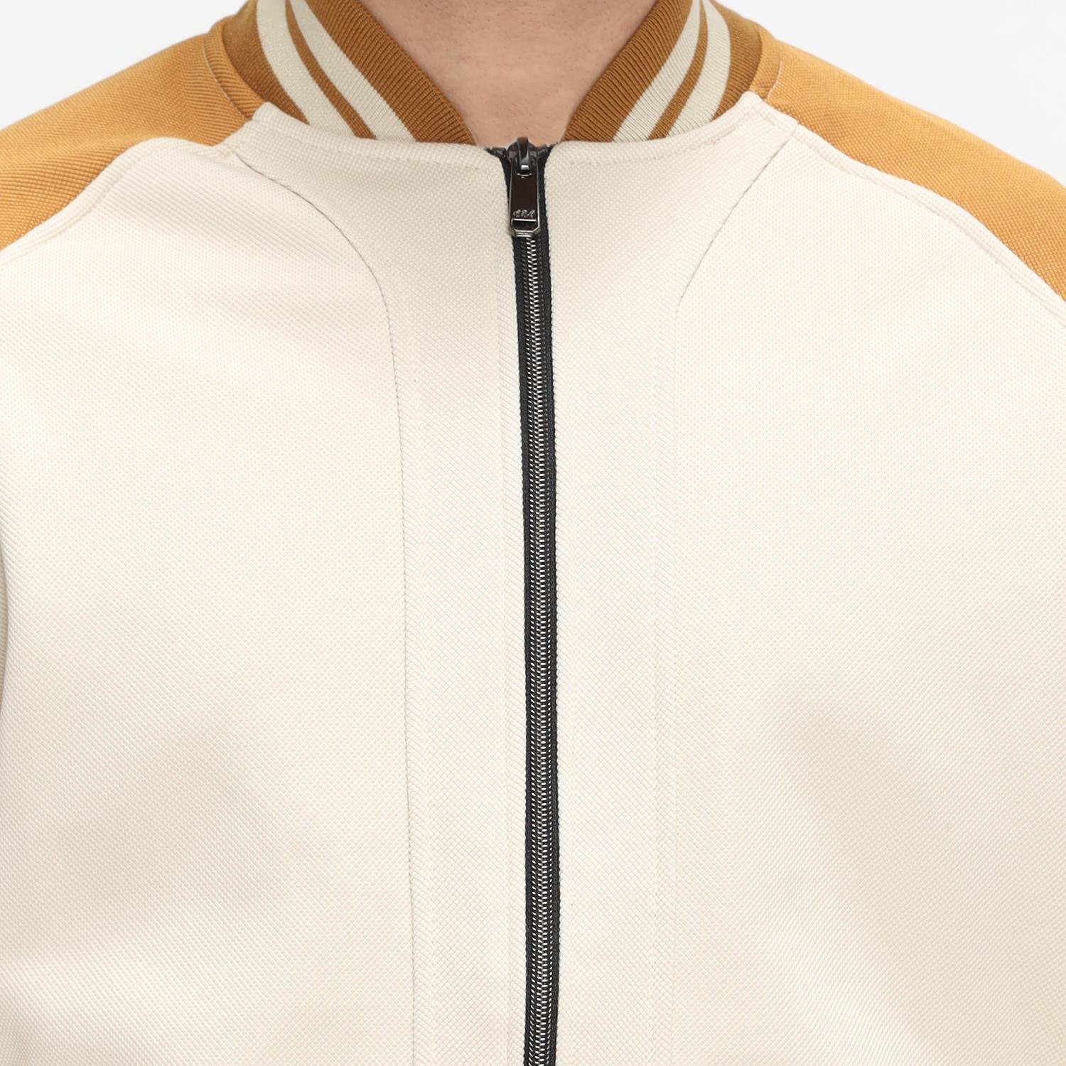 d&f CVC Jaket bomber pria - raglan cream - Image 4