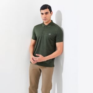 Jack Nicklaus Cornell Polo Shirt Pria Slim Fit Dark Green