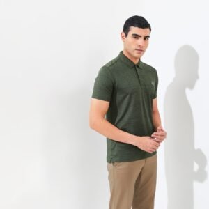 Jack Nicklaus Cornell Polo Shirt Pria Slim Fit Dark Green