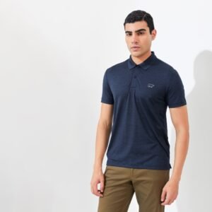 Jack Nicklaus Cornell Polo Shirt Pria Slim Fit Navy