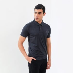 Jack Nicklaus Cornell Polo Shirt Pria Slim Fit Dark Grey