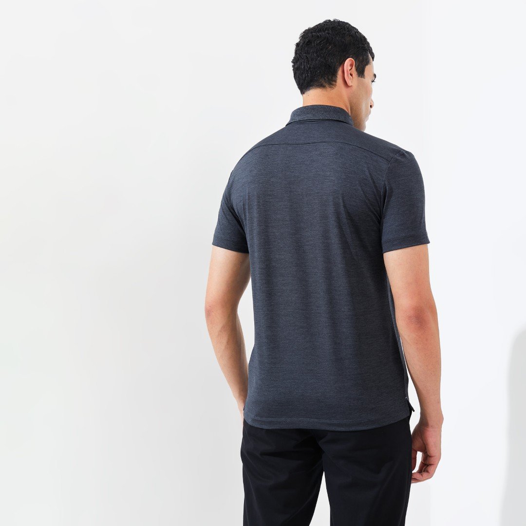 Jack Nicklaus Cornell Polo Shirt Pria Slim Fit Dark Grey - Image 4