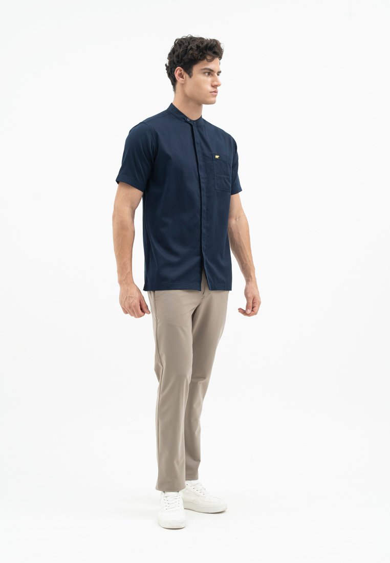 Jack Nicklaus Prestigio Kemeja Pria Lengan Pendek Slim Fit Navy - Image 6
