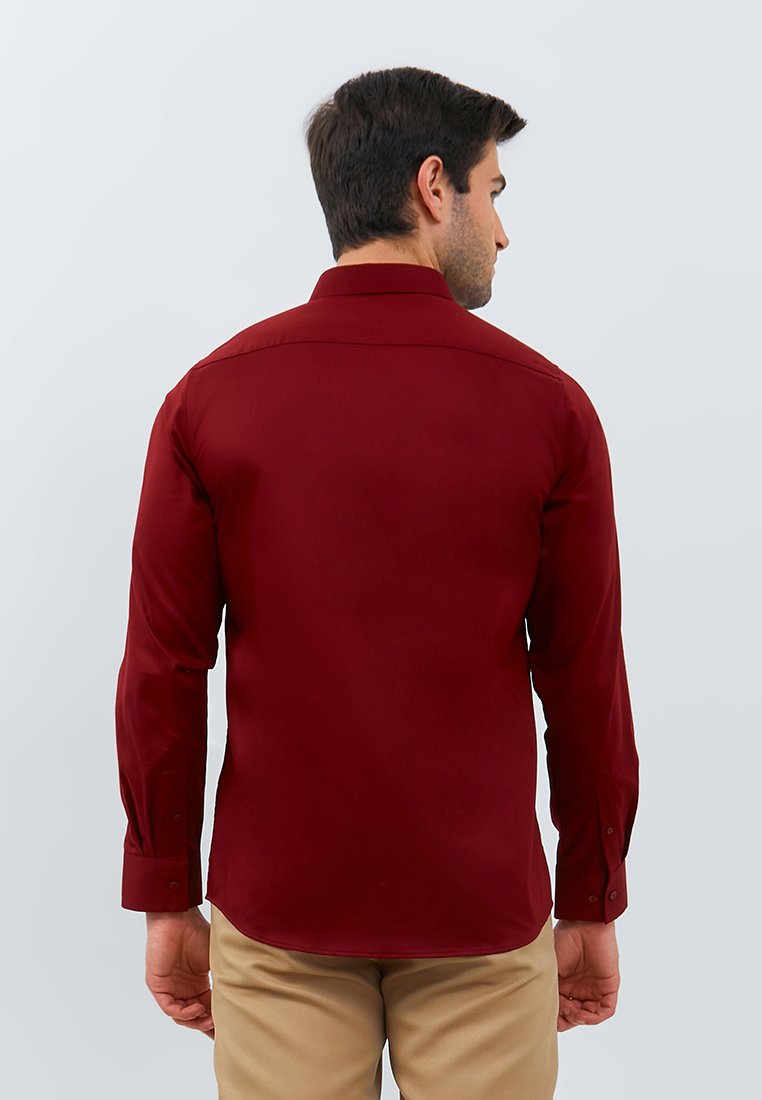 Jobb Calvington Kemeja Pria Lengan Panjang Slim Fit Wine - Image 3
