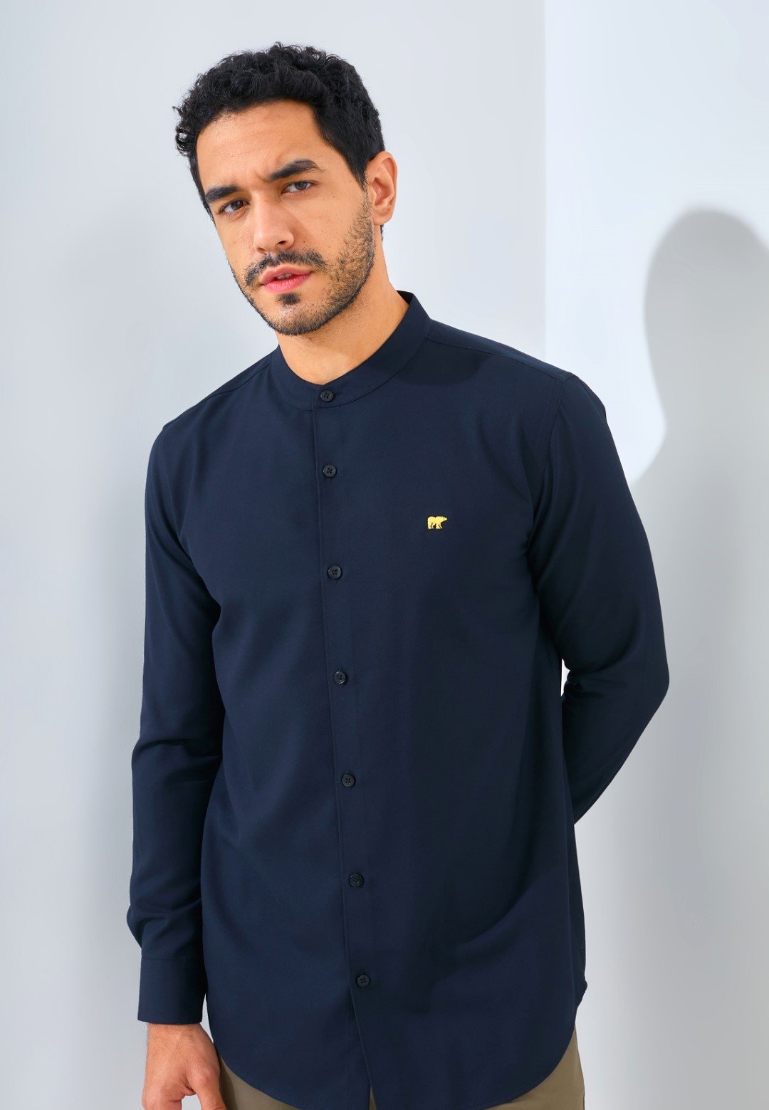 Jack Nicklaus Majestica Kemeja Pria Lengan Panjang Slim Fit Black