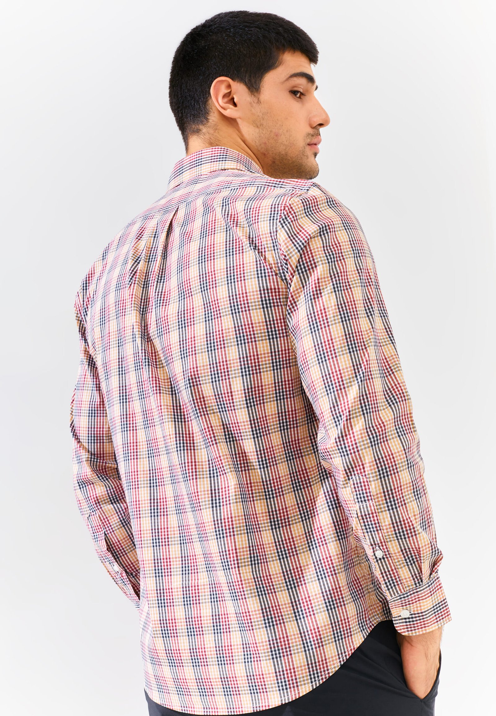 Jack Nicklaus Fraser Knightsbridge Large Check Long Sleeve Red Flex - Image 5