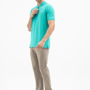 Jack Nicklaus Torrez Polo Shirt Pria Regular Fit Peackok Green