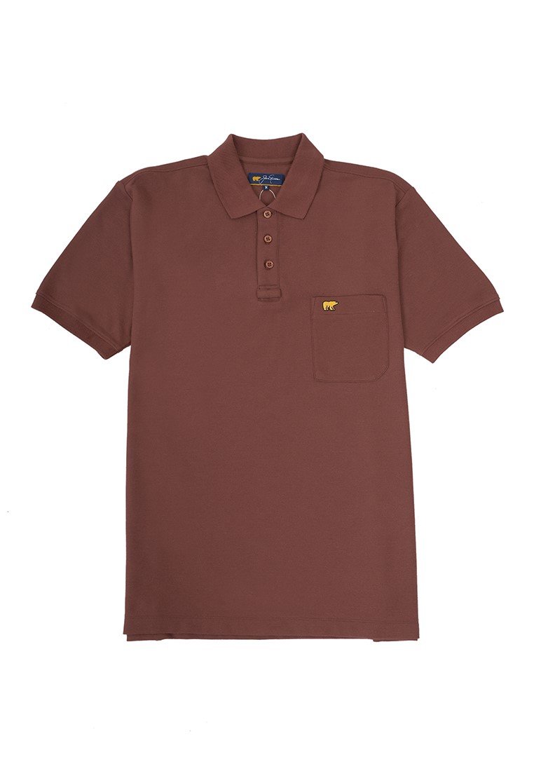 Jack Nicklaus Pollux Spring Polo Shirt Pria Regular Fit Dark Brown - Image 7