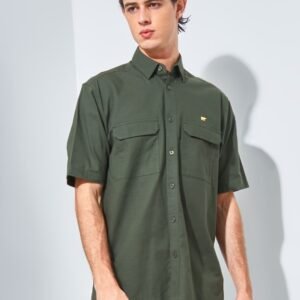 Jack Nicklaus Oyarzabal Kemeja Pria Lengan Pendek Regular Army Green