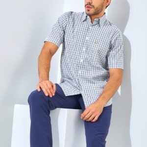 Jack Nicklaus Siculo Chelsea Plaid Short Sleeve Banana Cream