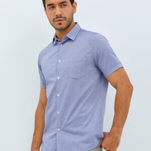 Jobb Pearsall Kemeja Pria Lengan Pendek Slim Fit Navy