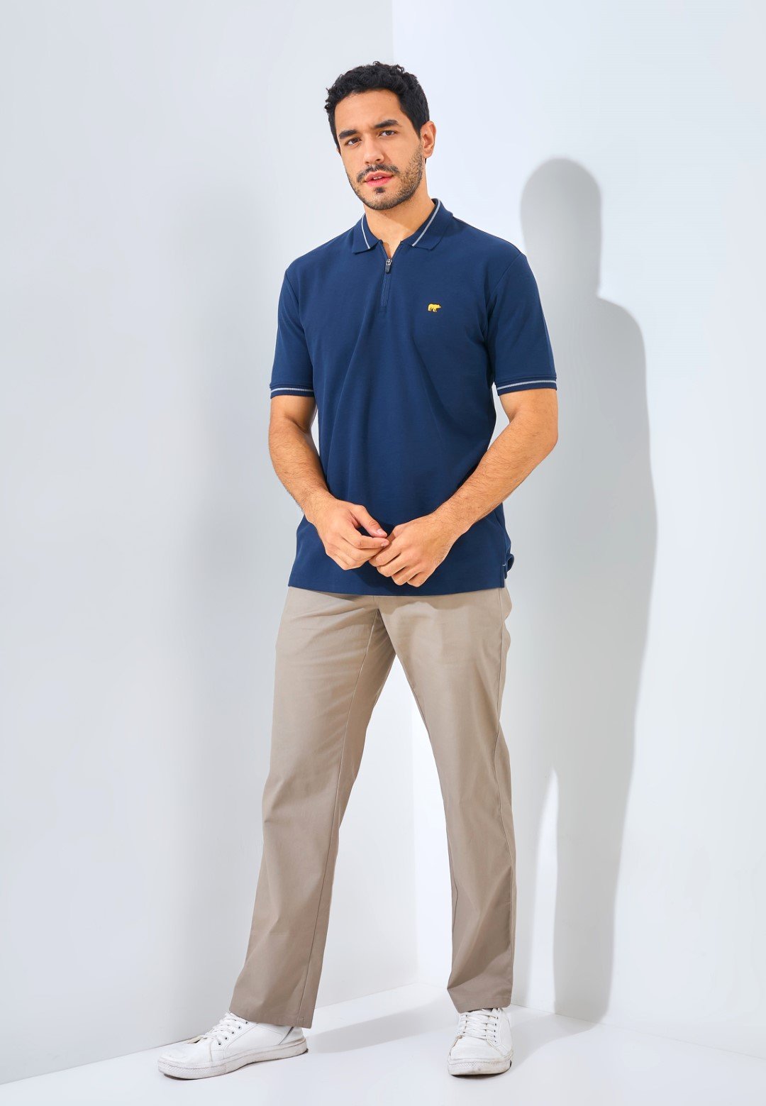Jack Nicklaus Opera Polo Shirt Pria Regular Fit Navy - Image 4