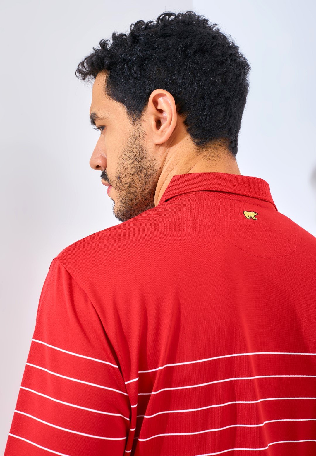 Jack Nicklaus Cefalu Premium Ombre Stripe Polo Chili Red - Image 5