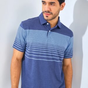 Jack Nicklaus Monreale Premium Fine Chest Stripe Polo Regular Fit Classic Navy