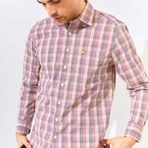 Jack Nicklaus Fraser Knightsbridge Large Check Long Sleeve Red Flex