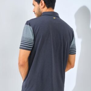 Jack Nicklaus Monreale Premium Fine Chest Stripe Polo Regular Fit Caviar