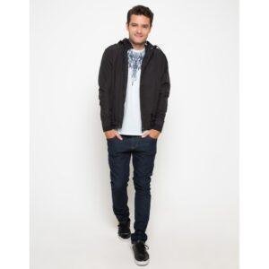 d&f Jaket pria parka - Parasut Hitam