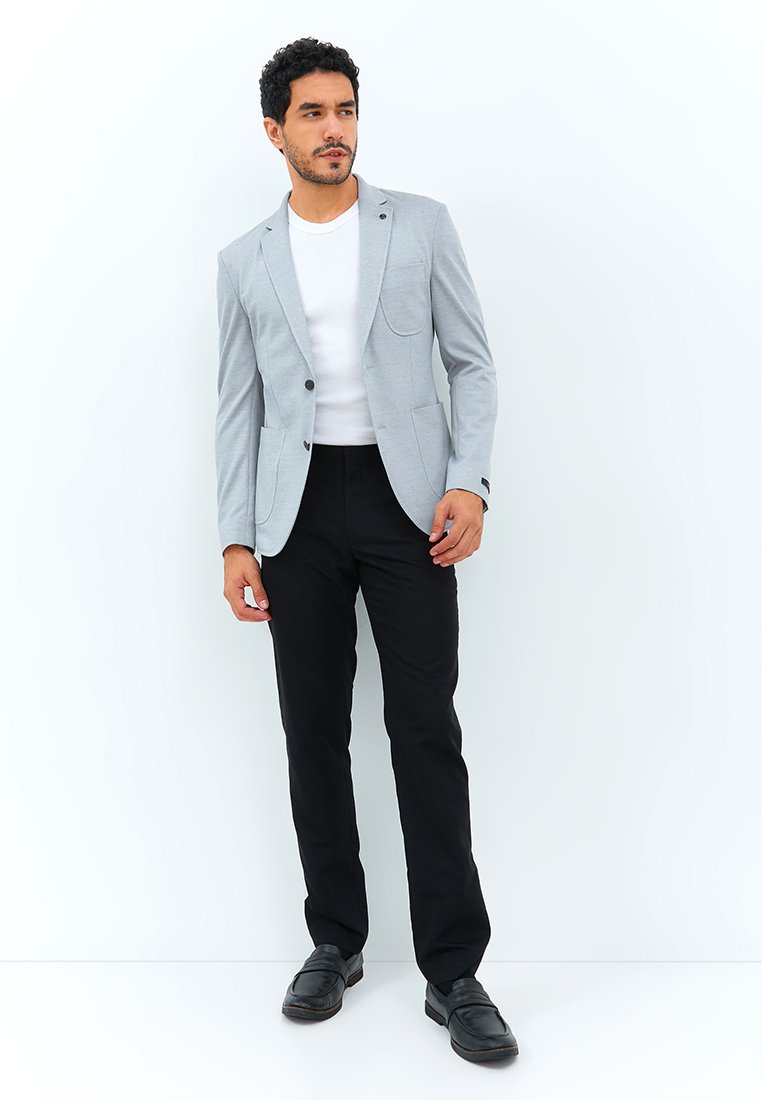 Jobb Alvord-T2 Blazer Pria Slim Fit Light Grey - Image 6