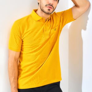Jack Nicklaus Gallant Polo Shirt Pria Regular Fit Mustard