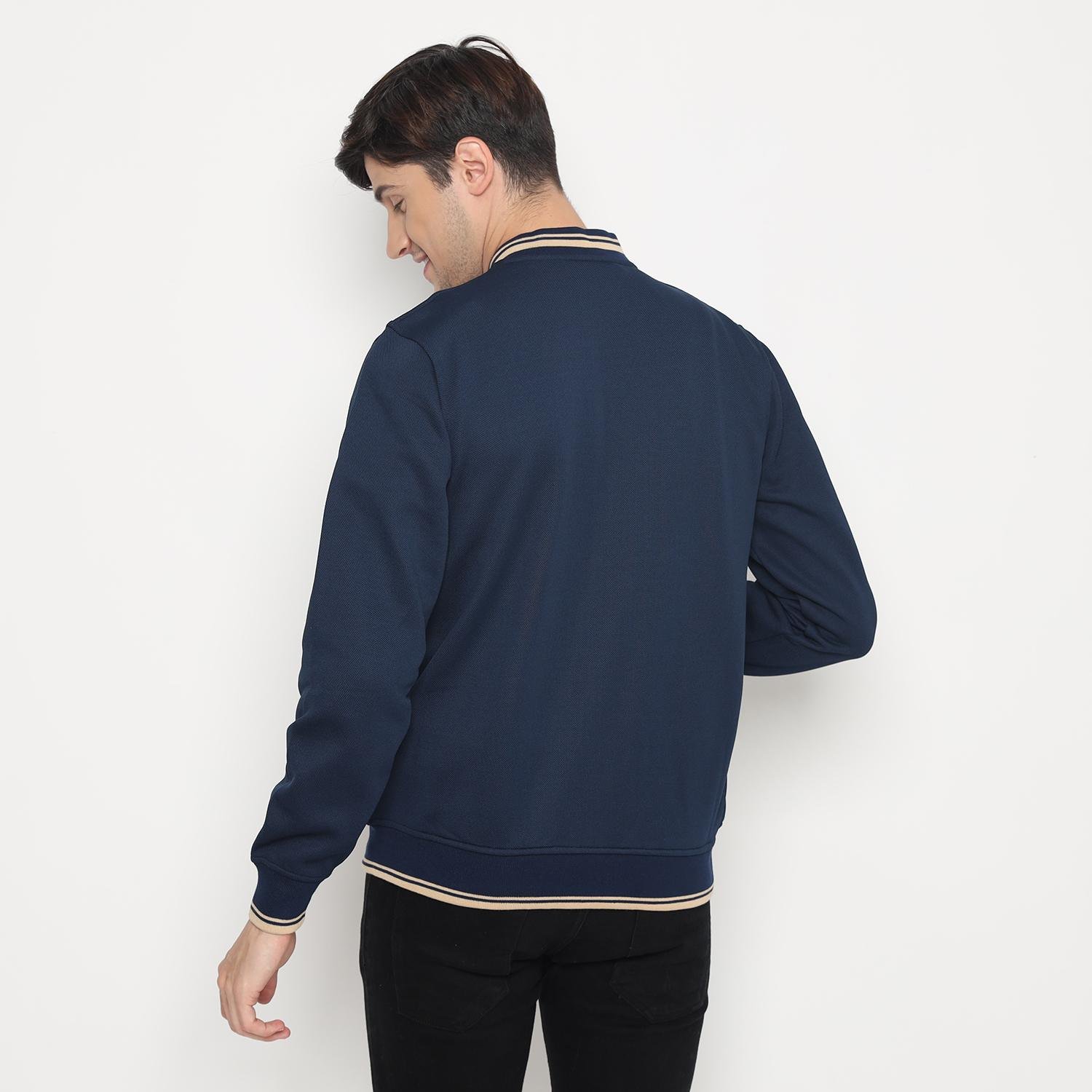 d&f Jaket pria Bomber - Navy list Cream - Image 4