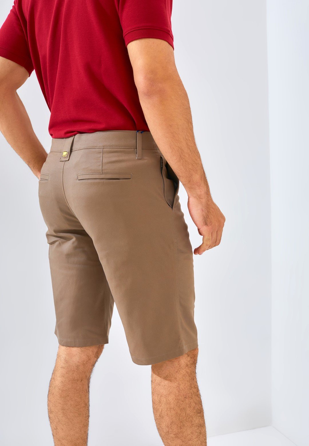 Jack Nicklaus Good Vibes Celana Pendek Pria Regular Fit Khaki - Image 3