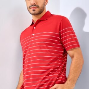 Jack Nicklaus Cefalu Premium Ombre Stripe Polo Chili Red