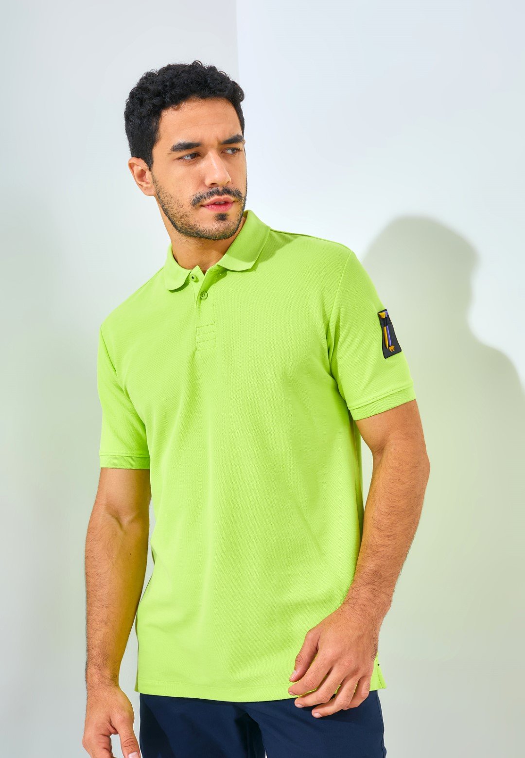 Jack Nicklaus Bariton Polo Shirt Pria Regular Fit Acid Green - Image 2
