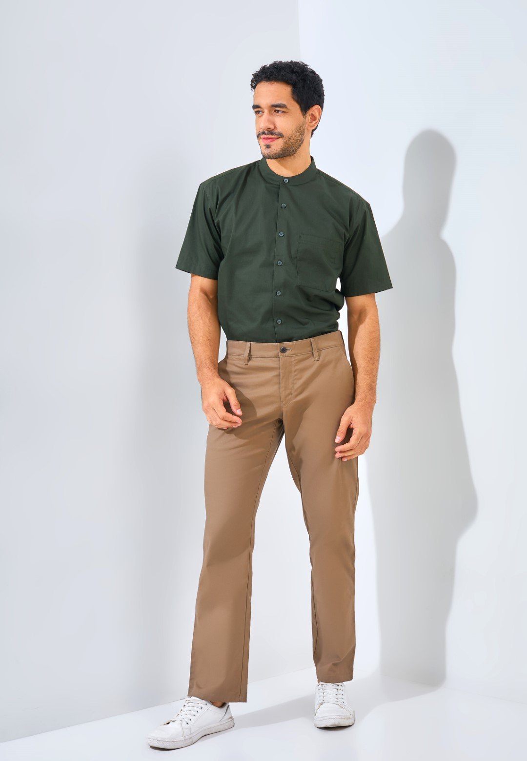 Jack Nicklaus Continent Celana Panjang Pria Regular Fit Khaki - Image 4