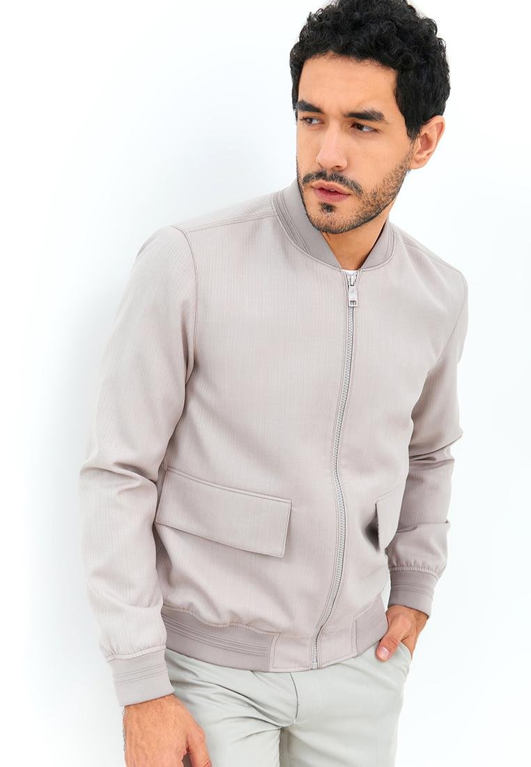 Jobb Wallace Jacket Pria Slim Fit Beige - Image 7