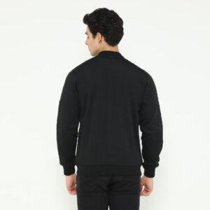 d&f Jaket pria bomber snap - Hitam