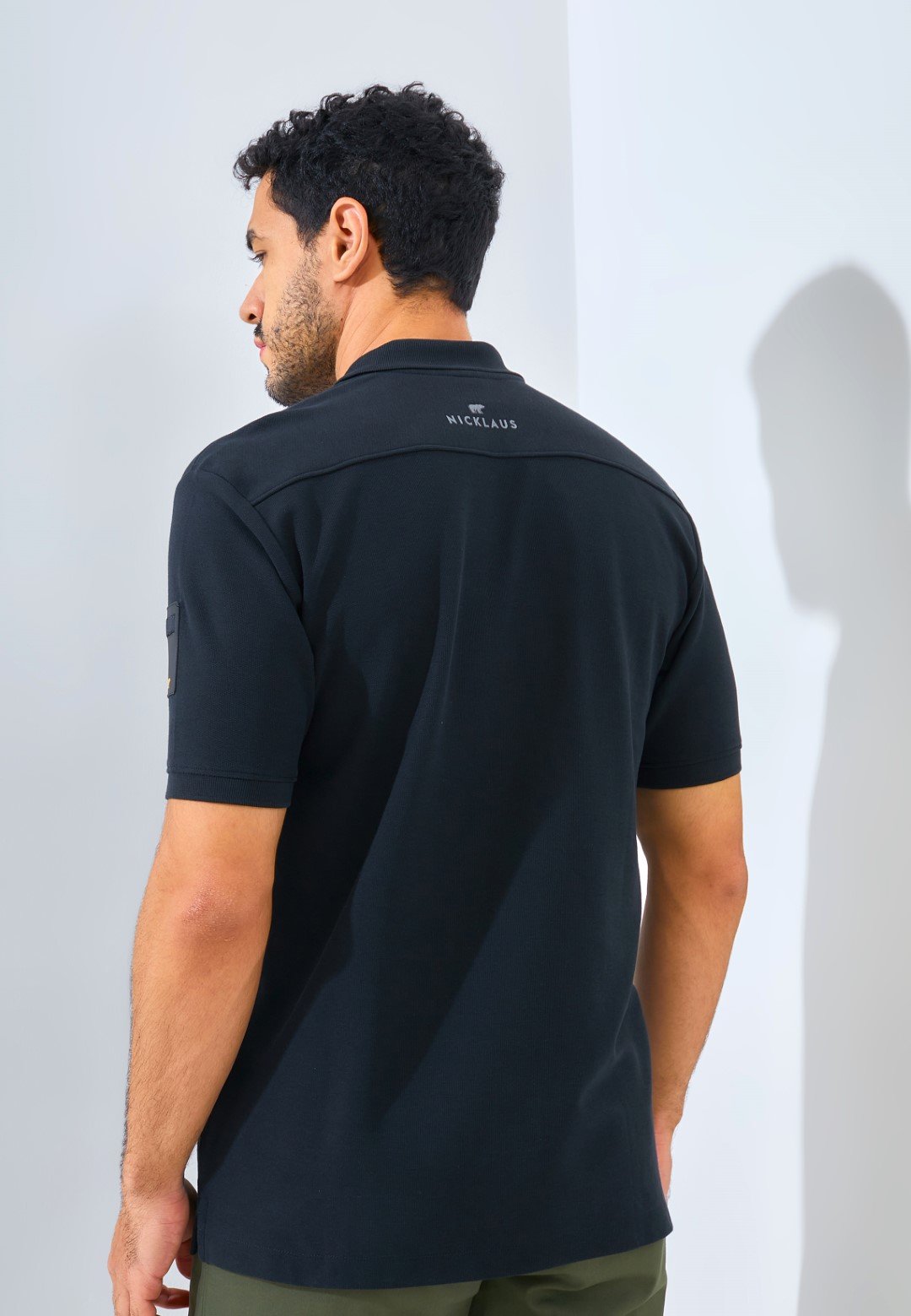 Jack Nicklaus Bariton Polo Shirt Pria Regular Fit Black - Image 3