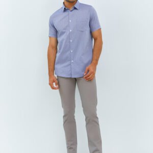 Jobb Pearsall Kemeja Pria Lengan Pendek Slim Fit Navy