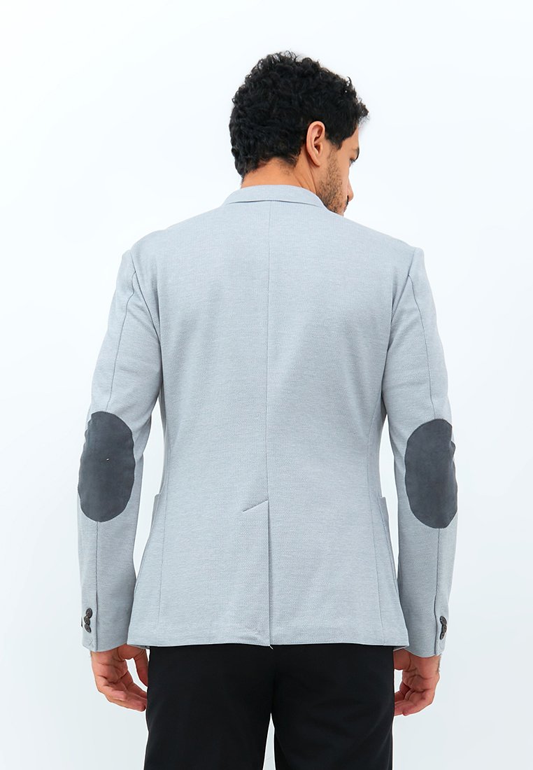Jobb Alvord-T2 Blazer Pria Slim Fit Light Grey - Image 3