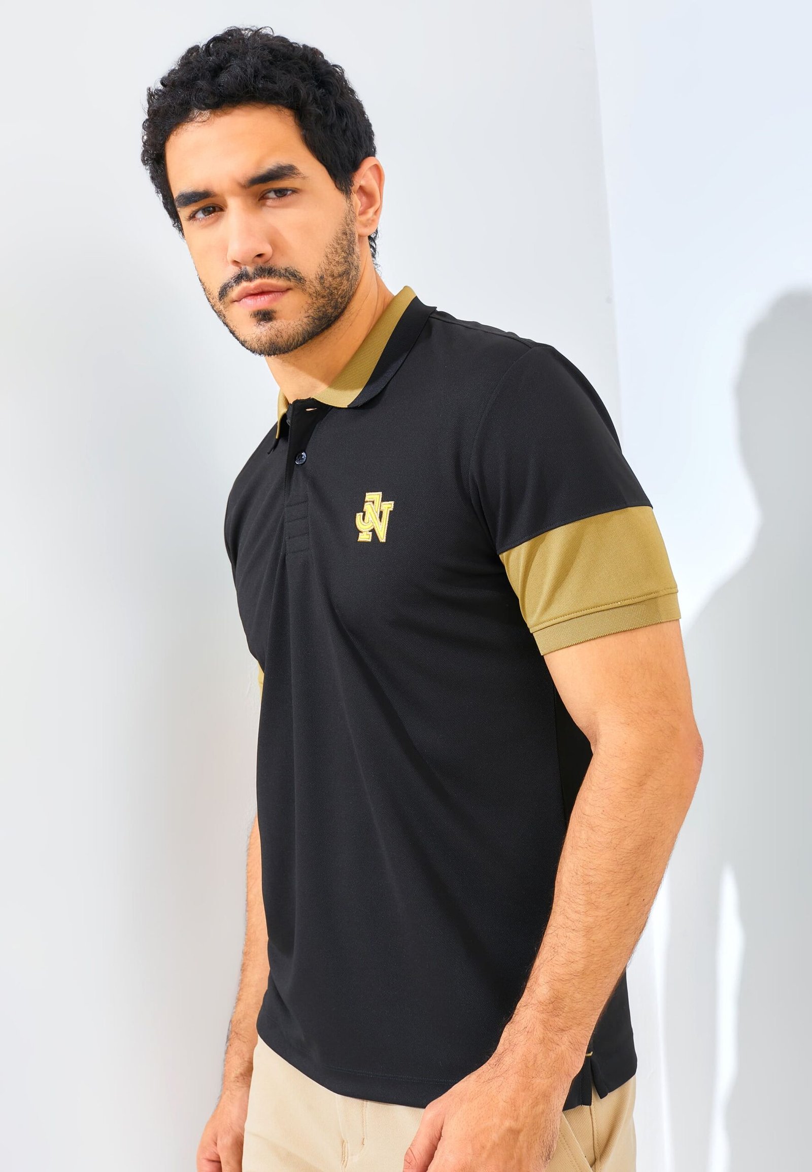 Jack Nicklaus Clark Polo Shirt Pria Slim Fit Hitam - Image 2