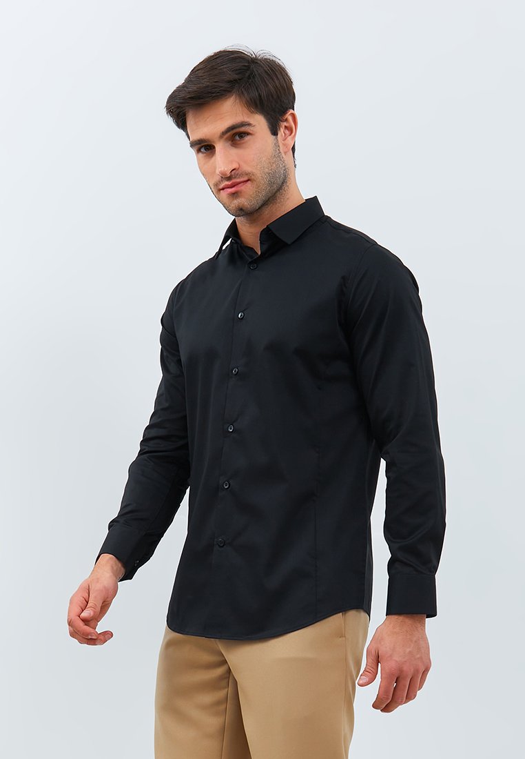 Jobb Calvington Kemeja Pria Lengan Panjang Slim Fit Hitam - Image 2