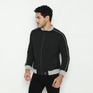 d&f CVC Jaket pria Bomber Table hitam peping - Abu muda