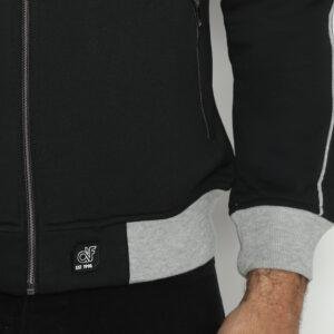 d&f CVC Jaket pria Bomber Table hitam peping - Abu muda