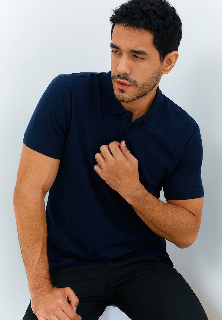 Jobb Galvin Polo Shirt Pria Lengan Pendek Slim Fit Navy - Image 6