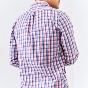 Jack Nicklaus Kerr Savoy Medium Check Long Sleeve Red Flex