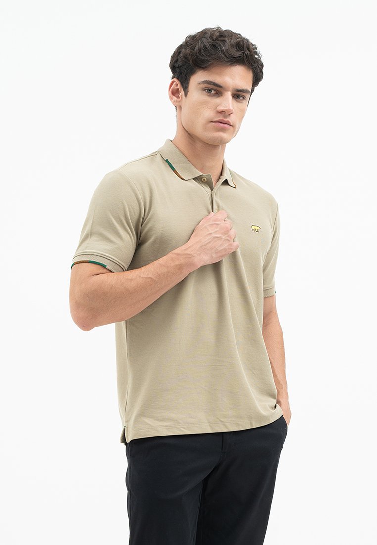 Jack Nicklaus Echo Polo Shirt Pria Regular Fit Sponge Khaki - Image 2