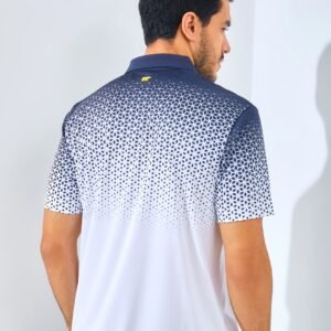 Jack Nicklaus Messina Premium Geometric Fade Print Polo Regular Fit Classic Navy