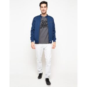d&f Jaket pria bomber casual - Navy